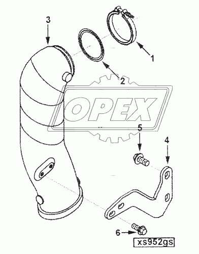 XS9221 Соединение для выпускной трубы